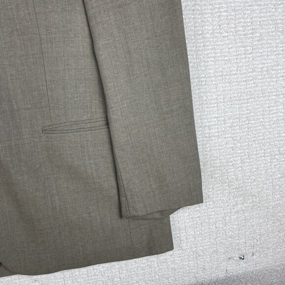 VTG Jones New York Men's Blazer Jacket Beige / Brown Sports Coat Wool Size 42S - Picture 6 of 16